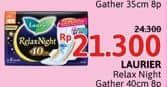 Promo Harga Laurier Relax Night Gathers 40cm 8 pcs - Alfamidi