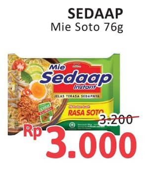 Promo Harga Sedaap Mie Kuah Soto 75 gr - Alfamidi