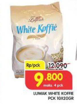 Promo Harga Luwak White Koffie 10 sachet - Superindo