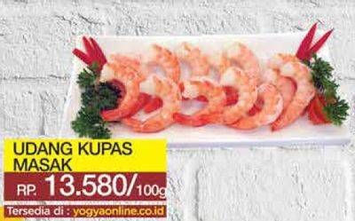 Promo Harga Udang Kupas Masak per 100 gr - Yogya