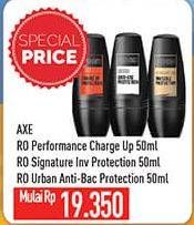 Promo Harga AXE Deo Roll On Charge Up Protection, Siganture Invisible Protection, Performance 45 ml - Hypermart