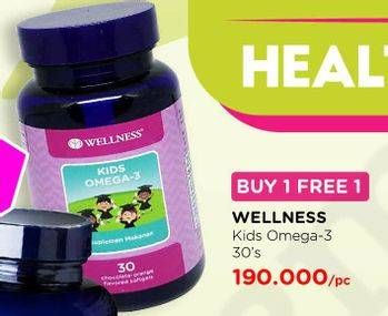 Promo Harga WELLNESS Kids Omega 3 30 pcs - Watsons