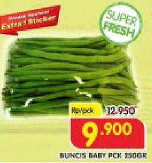 Promo Harga Buncis Baby per 250 gr - Superindo