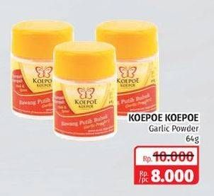 Promo Harga KOEPOE KOEPOE Bumbu Rempah-Rempah Bawang Putih Bubuk 64 gr - Lotte Grosir