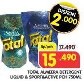 Promo Harga TOTAL Detergent Liquid Almeera Sport Active 750 ml - Superindo