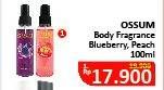 Promo Harga OSSUM Body Mist Blueberry, Peach 100 ml - Alfamidi