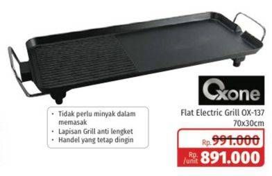 Promo Harga OXONE Flat Electric Grill OX-137  - Lotte Grosir