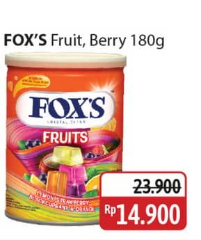 Promo Harga Foxs Crystal Candy Fruits, Berries 180 gr - Alfamidi