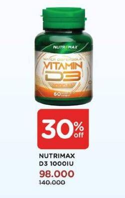 Promo Harga NUTRIMAX Vitamin D3 400 IU  - Watsons