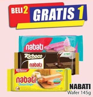 Promo Harga NABATI Wafer Chocolate, Cheese 145 gr - Hari Hari