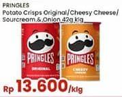 Promo Harga Pringles Potato Crisps Original, Cheesy Cheese, Sour Cream Onion 42 gr - Indomaret