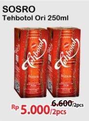 Promo Harga SOSRO Teh Botol Original 250 ml - Alfamart