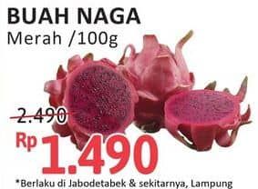 Promo Harga Buah Naga Merah per 100 gr - Alfamidi