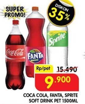 Promo Harga Coca Cola Fanta Sprite 1500ml  - Superindo