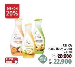 Promo Harga Citra Hand & Body Lotion 230 ml - LotteMart