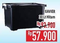 Promo Harga XAVIER X-box Container Hitam 30000 ml - Hypermart