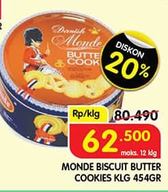 Promo Harga Monde Butter Cookies 454 gr - Superindo