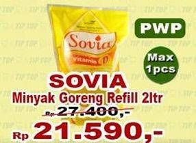 Promo Harga SOVIA Minyak Goreng 2 ltr - TIP TOP