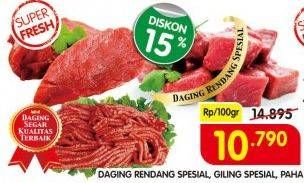 Promo Harga Daging Rendang Spesial, Giling Spesial, Daging Paha  - Superindo