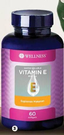 Promo Harga WELLNESS Vitamin E Water Soluble 60 pcs - Guardian