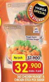 Promo Harga 365 Chicken Nugget / Stick 500 gr - Superindo