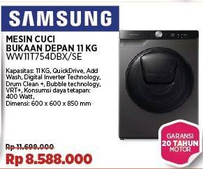 Promo Harga Samsung WW11T754DBX/SE Mesin Cuci  - COURTS