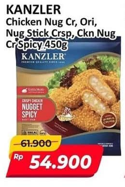 Promo Harga Kanzler Chicken Nugget Crispy, Stick Crispy, Original, Crispy Spicy 450 gr - Alfamart