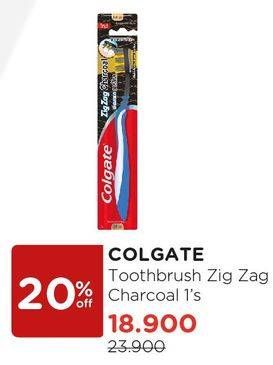 Promo Harga COLGATE Toothbrush Zig Zag Charcoal  - Watsons