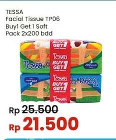 Promo Harga Tessa Facial Tissue TP 06 per 2 pouch 200 pcs - Indomaret