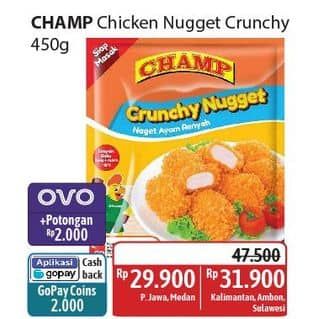 Promo Harga Champ Nugget Crunchy Nugget 450 gr - Alfamidi