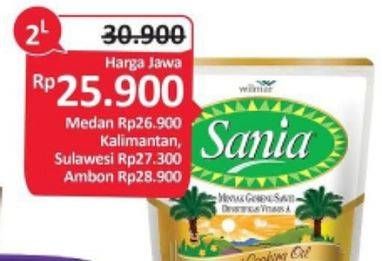 Promo Harga SANIA Minyak Goreng 2 ltr - Alfamidi