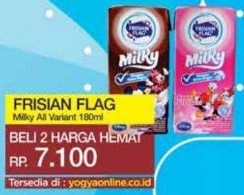 Promo Harga FRISIAN FLAG Susu UHT Milky All Variants 180 ml - Yogya