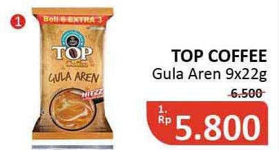 Promo Harga TOP COFFEE Gula Aren per 9 sachet 22 gr - Alfamidi