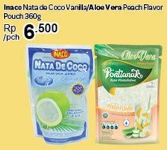 Promo Harga Inaco Nata De Coco/Aloe Vera Peach Flavor  - Carrefour