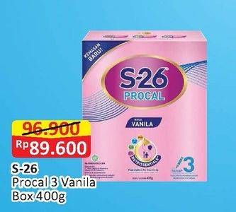 Promo Harga S26 Procal Susu Pertumbuhan Vanilla 400 gr - Alfamart