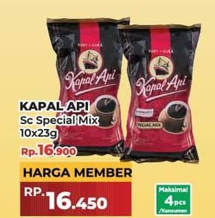 Promo Harga Kapal Api Kopi Bubuk Special Mix per 10 sachet 24 gr - Yogya