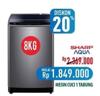 Promo Harga Sharp/Aqua Mesin Cuci 1 Tabung  - Hypermart