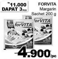 Promo Harga FORVITA Margarine per 3 sachet 200 gr - Giant