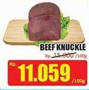 Promo Harga Beef Knuckle (Daging Inside) per 100 gr - Hari Hari