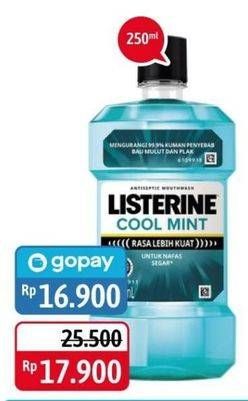 Promo Harga LISTERINE Mouthwash Antiseptic Cool Mint 250 ml - Alfamidi