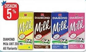 Promo Harga DIAMOND Milk UHT All Variants 200 ml - Hypermart