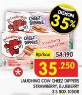 Promo Harga BEL Cheez Dippers Blueberry, Strawberry per 3 pcs 105 gr - Superindo