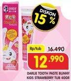 Promo Harga DARLIE Toothpaste Bunny Kids for Kid Strawberry 40 gr - Superindo