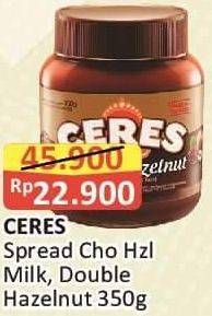 Promo Harga CERES Choco Spread Double Hazelnut, Choco Hazelnut 350 gr - Alfamart