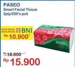Promo Harga PASEO Facial Tissue Smart 250 pcs - Indomaret
