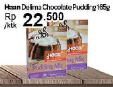 Promo Harga HAAN Delima Pudding Mix Choco 165 gr - Carrefour