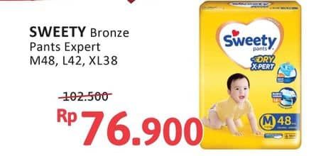 Promo Harga Sweety Bronze Pants Dry X-Pert M48, L42, XL38 38 pcs - Alfamidi