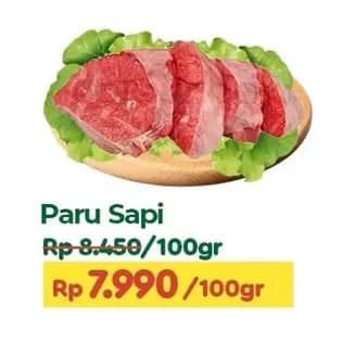Promo Harga Paru Sapi per 100 gr - TIP TOP