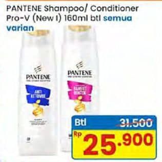 Promo Harga Pantene Shampoo/Conditioner 160ml  - Indomaret