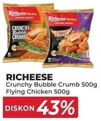 Promo Harga Richeese Factory Chicken Nugget Crunchy Bubble Crumb, Flying Chicken 500 gr - Yogya